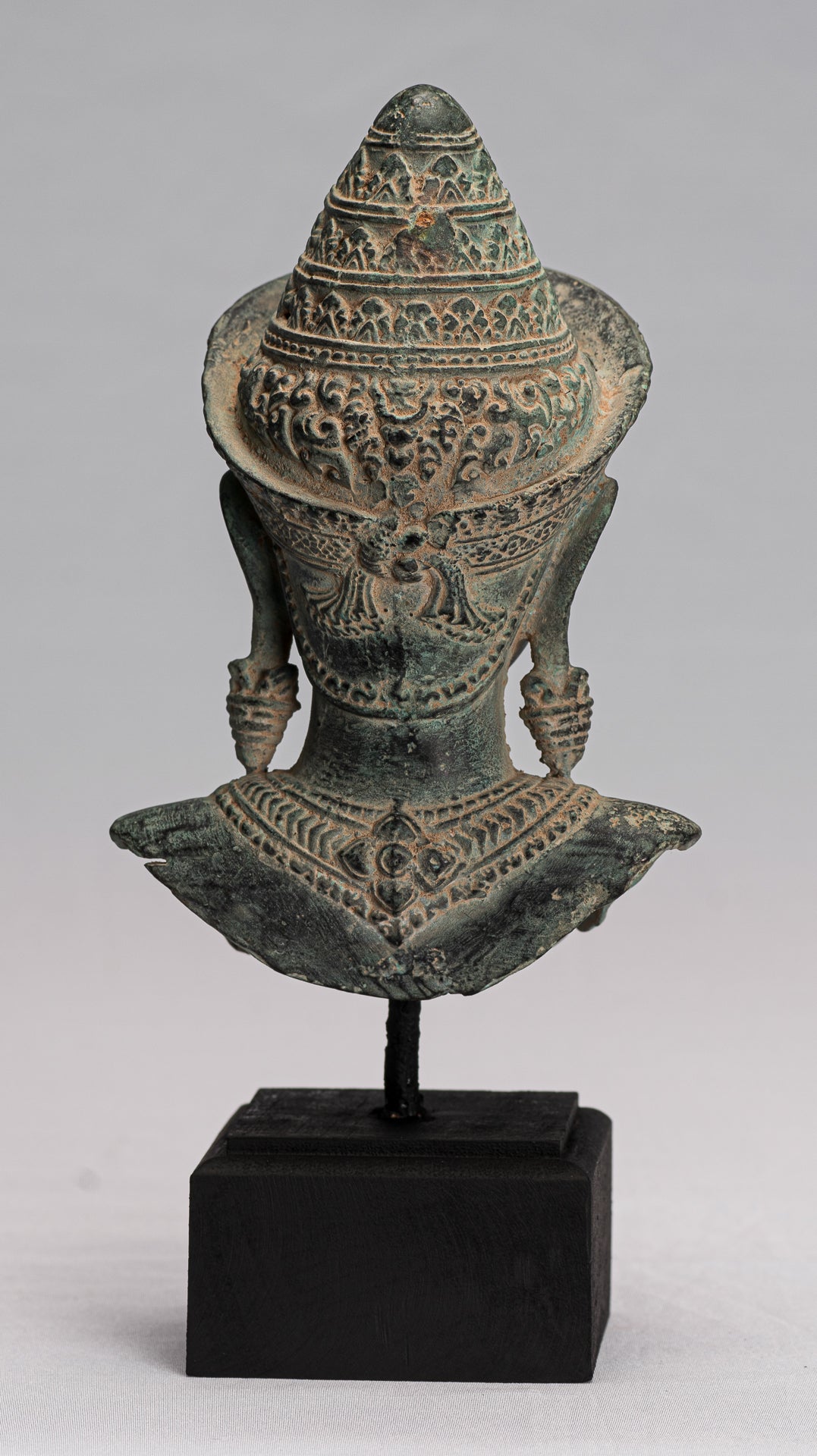 Lakshmi Statue - Antique Khmer Style Lakshmi / Devi Consort of Vishnu Torso - 26cm/10"