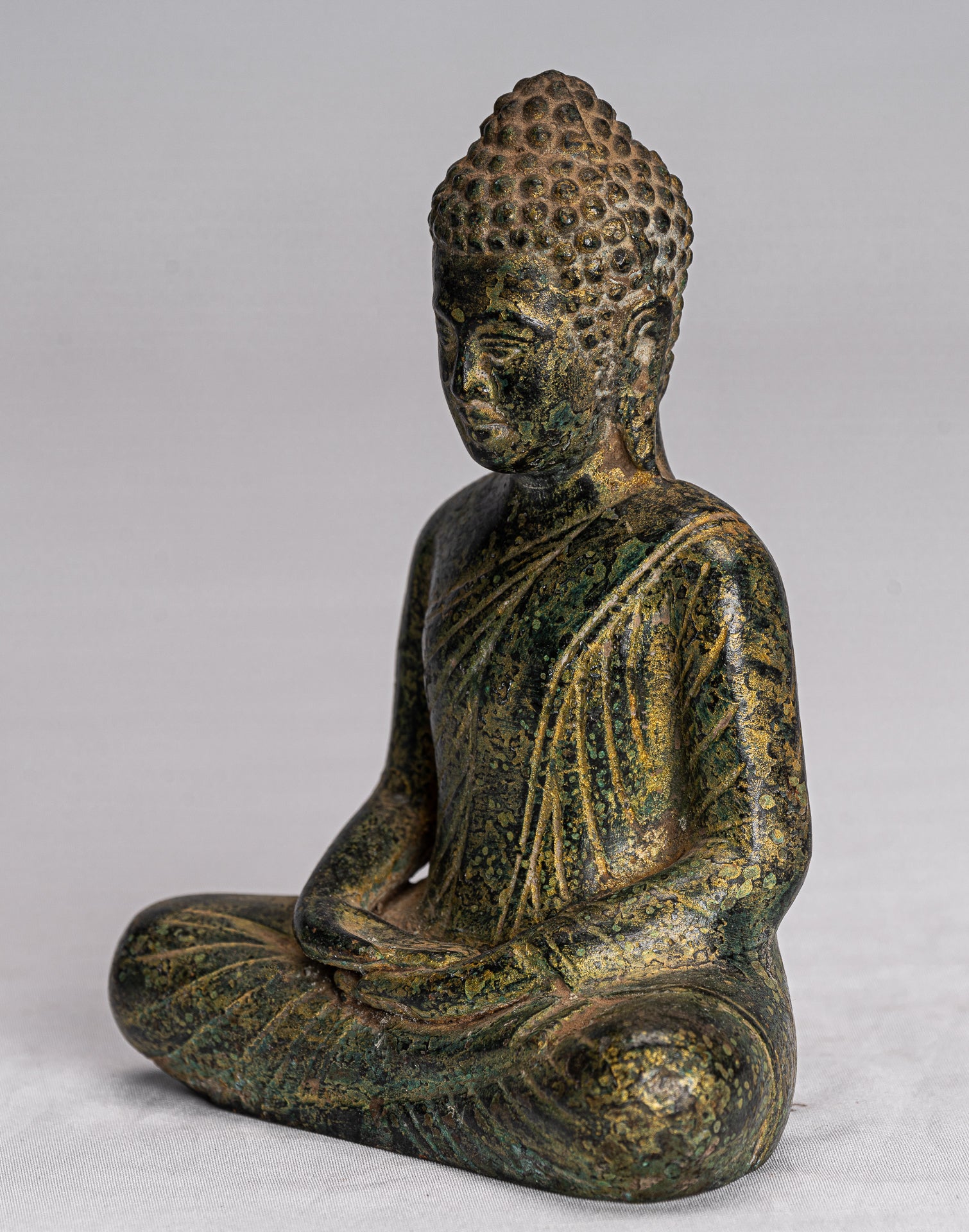 Statua Buddha - Antique Khmer in stile Khmer Meditazione seduta Angkor Buddha Statue -13,5 cm/5 "
