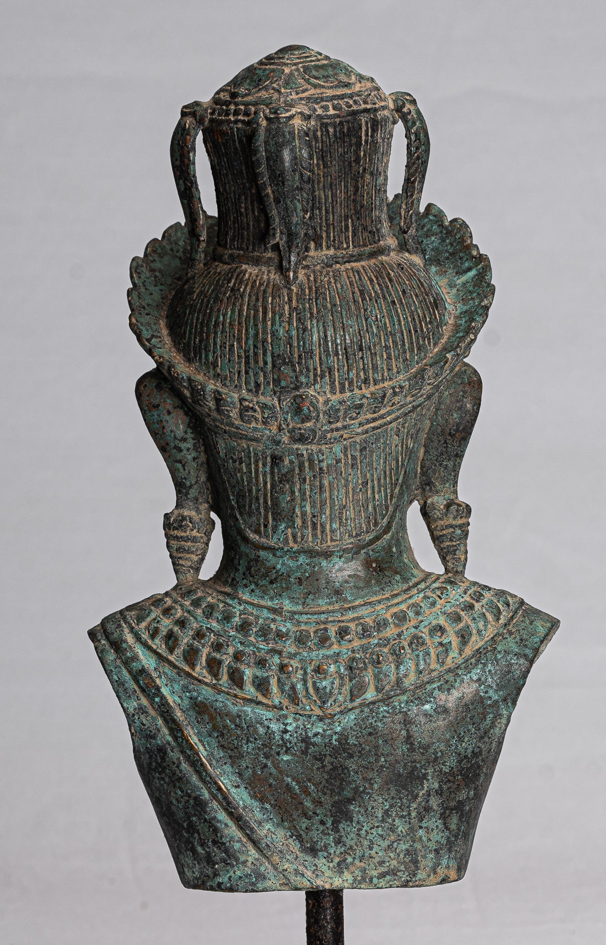 Shiva statue - antique khmer style insolite bronze Shiva statue - 32cm / 13 "