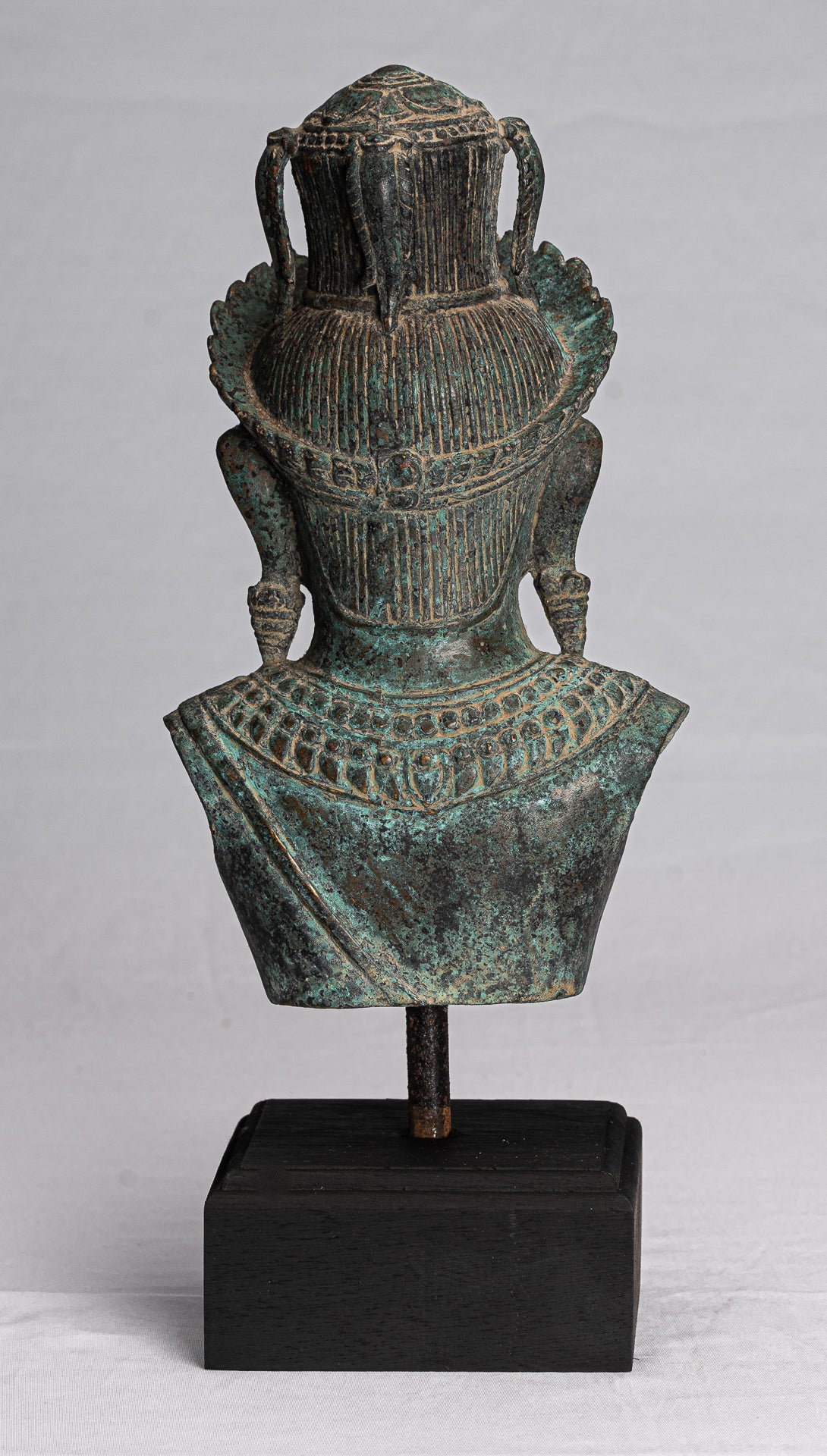 Shiva statue - antique khmer style insolite bronze Shiva statue - 32cm / 13 "