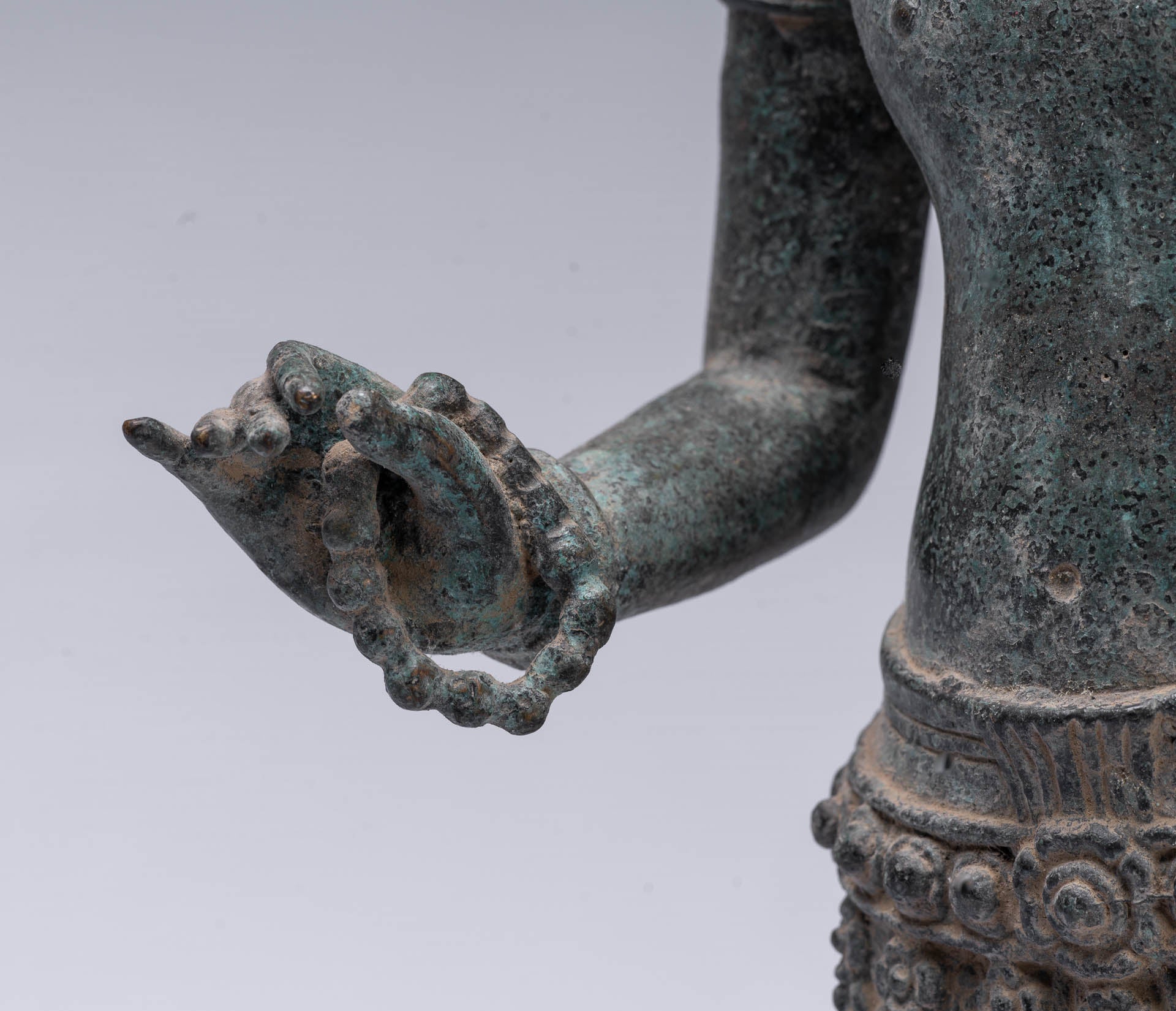 Antique Khmer Style Bronze Angkor Wat Standing Shiva - 52cm/21 "