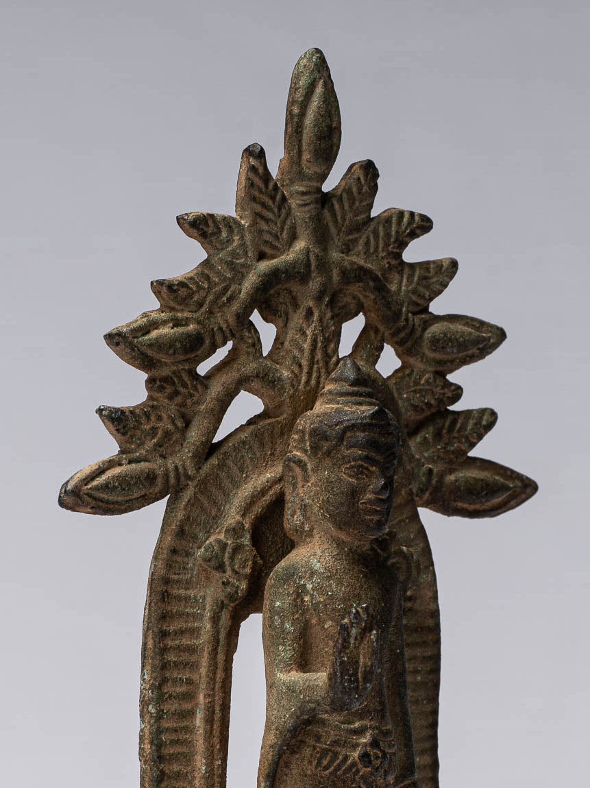 Bouddha - bronze de style khmer antique abhaya protection Bouddha - 16cm / 6 "