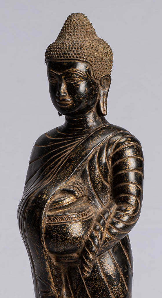 Estatua de Buda - Estatua de Buda Buddha de estilo de bronce de estilo tailandés antiguo - 49 cm/20 "