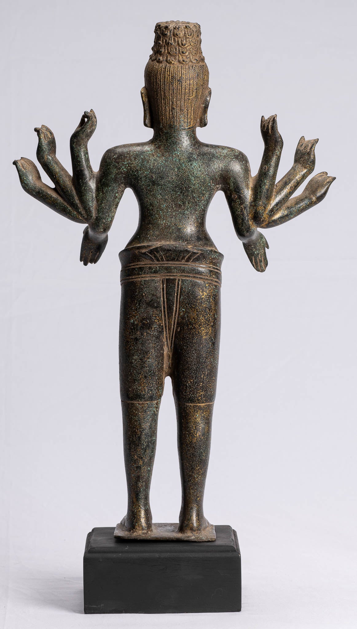 Antique Khmer Style Bronze Bayon Style Standing Lokeshvara Statue-54cm/22 "