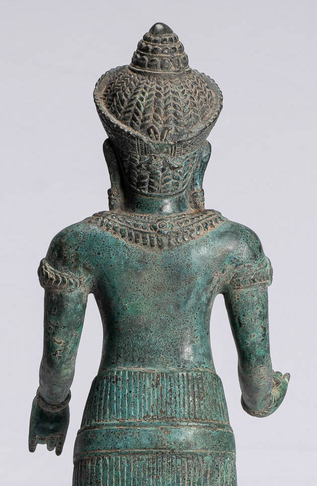 Lakshmi Statue - Antique Khmer Style Angkor Wat Lakshmi Statue / Devi Consort of Vishnu - 56cm/22"