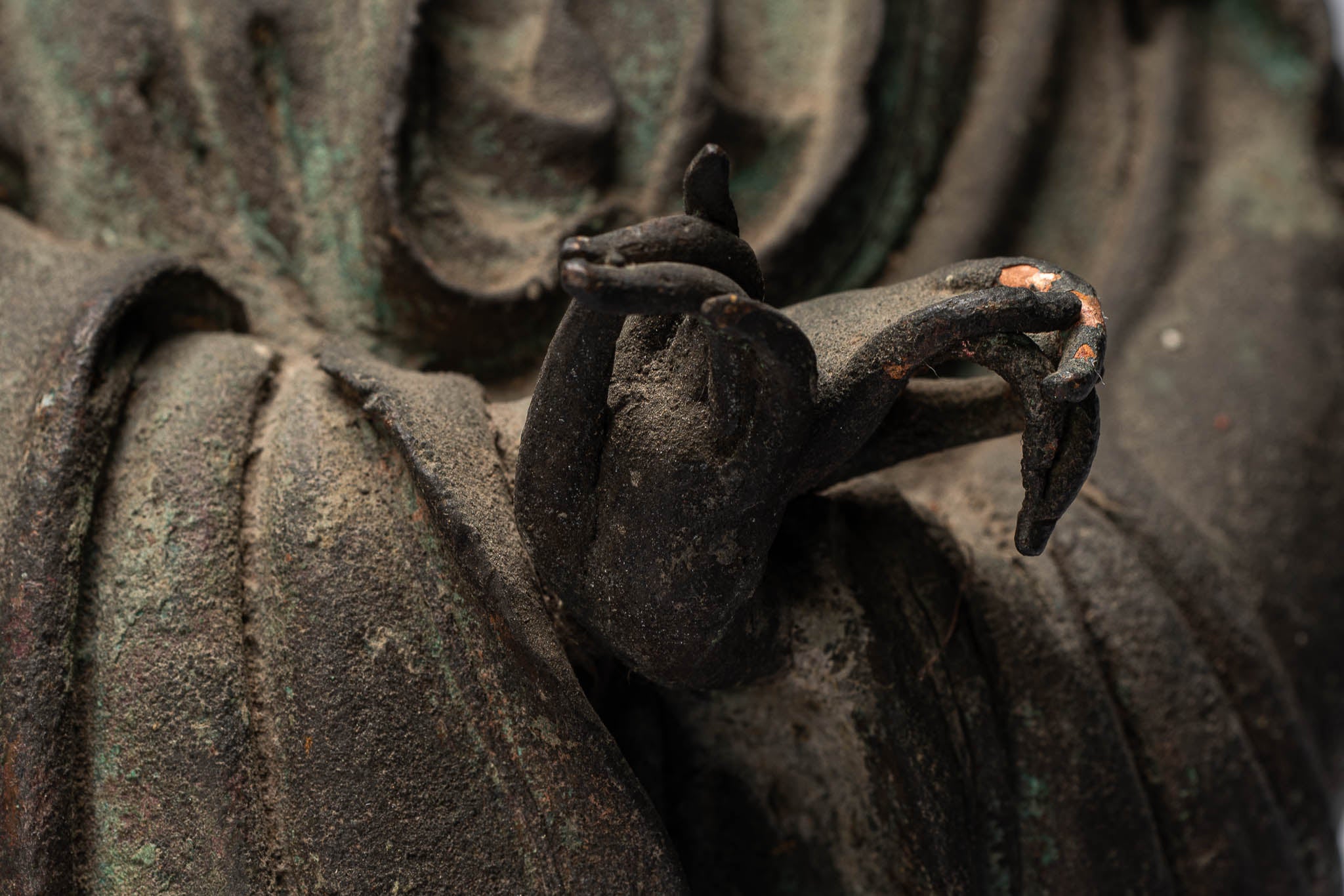 Antike Antike chinesische Stil Kwan Yin oder Guanyin Statue-38cm/15 "