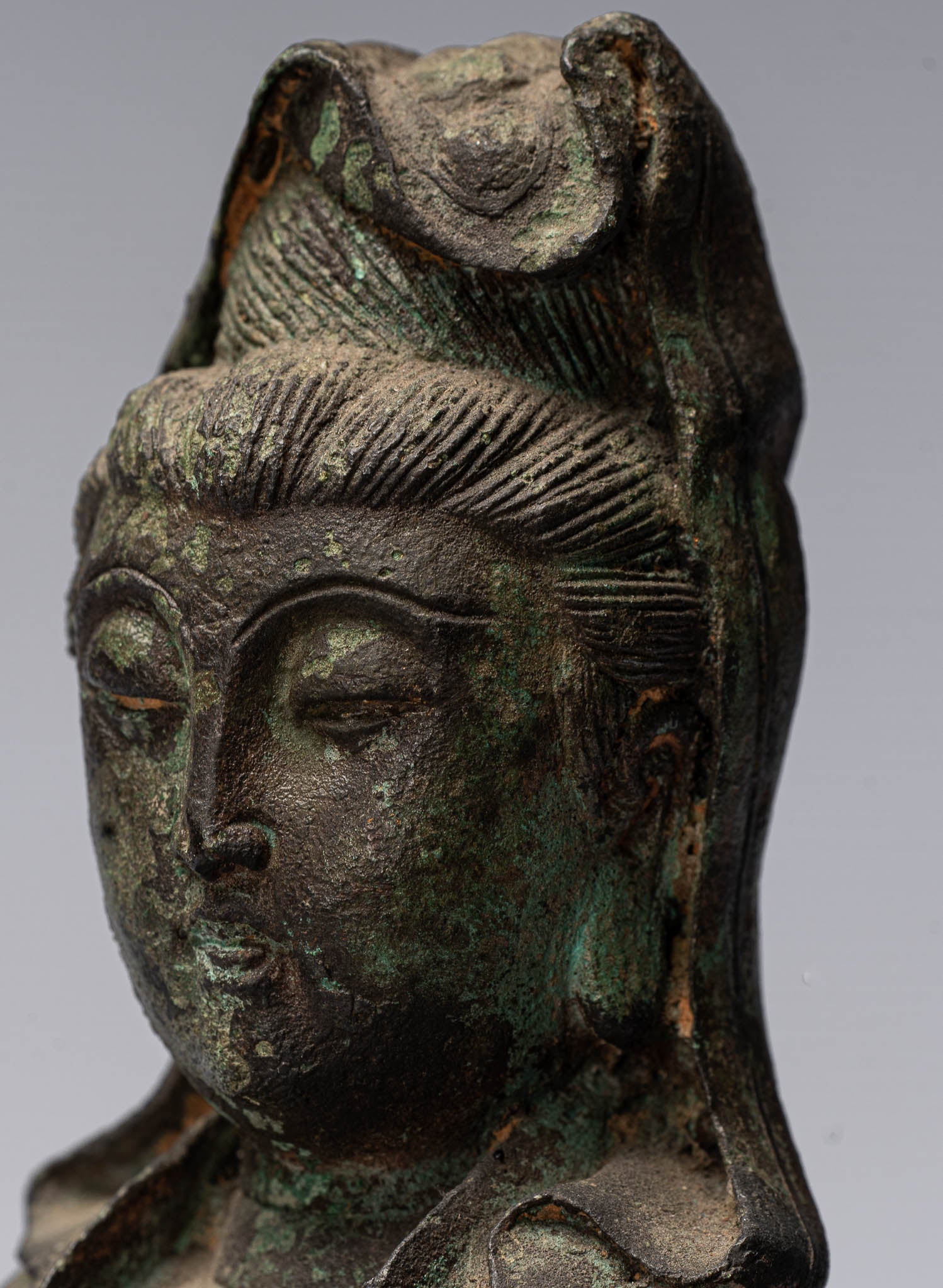 Antike Antike chinesische Stil Kwan Yin oder Guanyin Statue-38cm/15 "