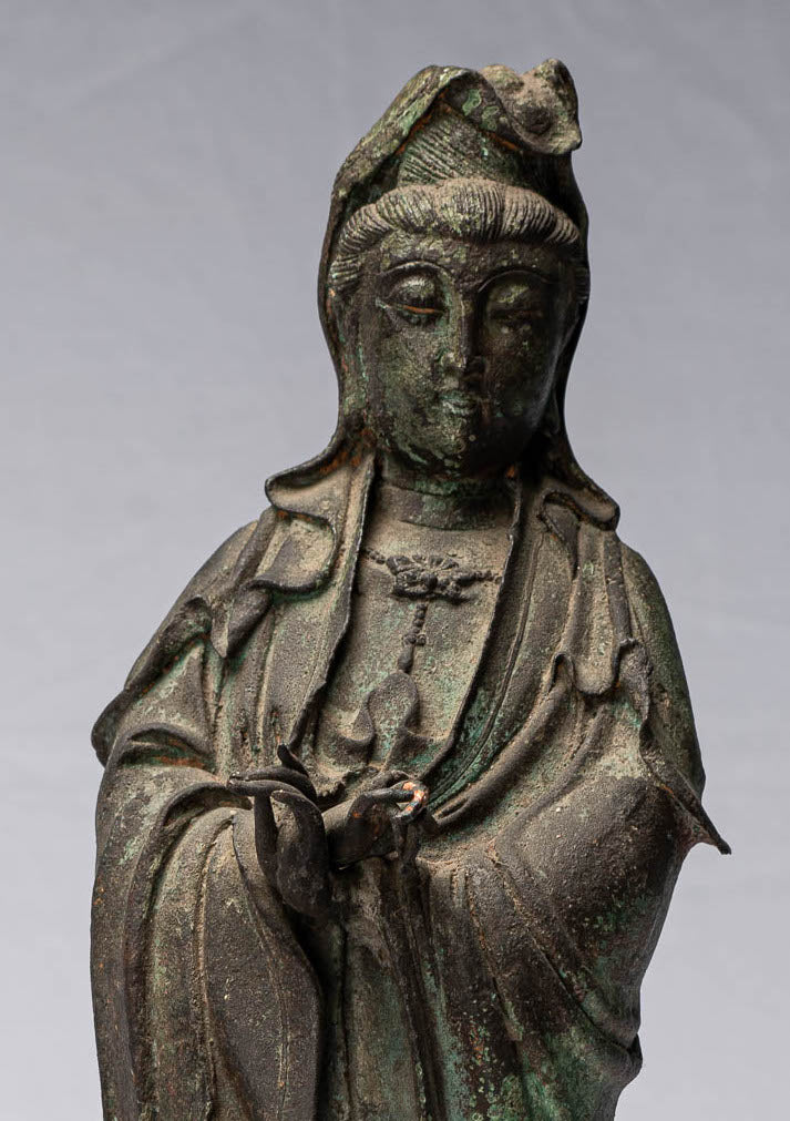 Antike Antike chinesische Stil Kwan Yin oder Guanyin Statue-38cm/15 "
