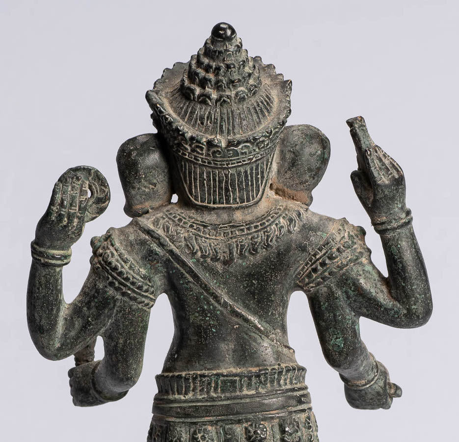 Ganesha Statue-Antique Khmer Style stehend Bronze Bayon Ganesh Statue-40cm/16 "