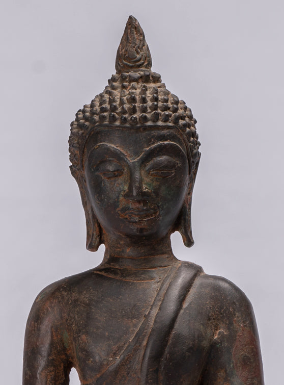 Statue di Buddha - Antique Ayutthaya Style Sehoted Enlightenment Buddha Statue - 29 cm/12 "