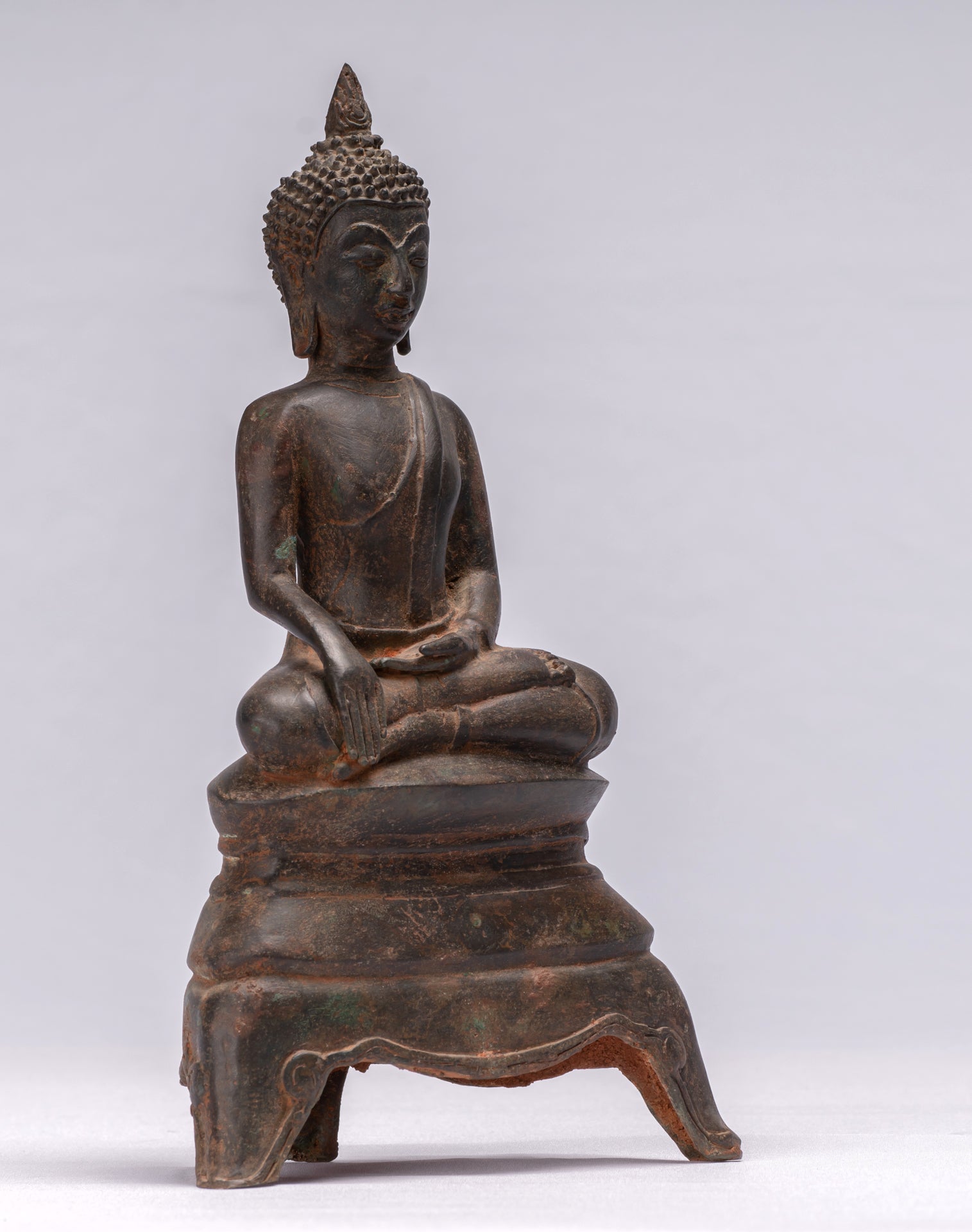 Statue di Buddha - Antique Ayutthaya Style Sehoted Enlightenment Buddha Statue - 29 cm/12 "