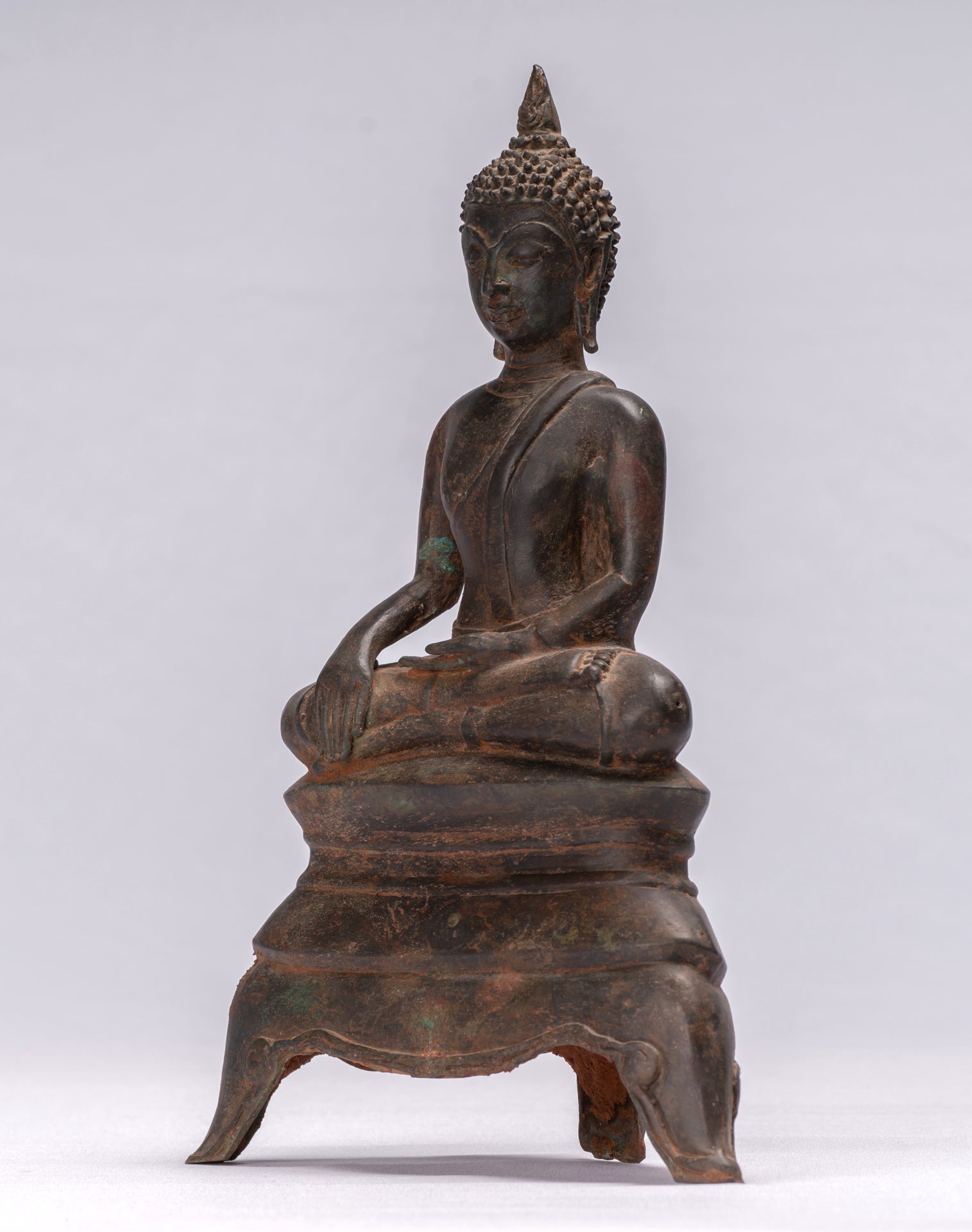 Statue di Buddha - Antique Ayutthaya Style Sehoted Enlightenment Buddha Statue - 29 cm/12 "