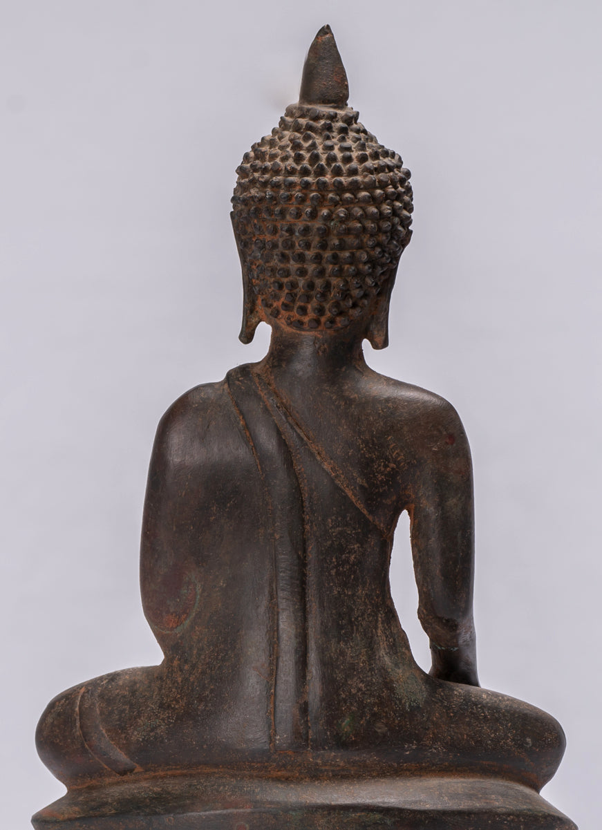 Statue di Buddha - Antique Ayutthaya Style Sehoted Enlightenment Buddha Statue - 29 cm/12 "