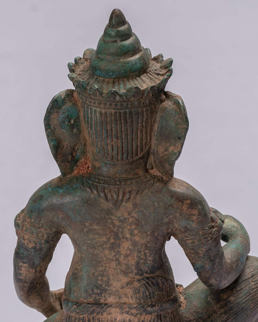 Ganesha-Statue – antike kniende Ganesh-Statue aus Bronze im thailändischen Stil – 25 cm.