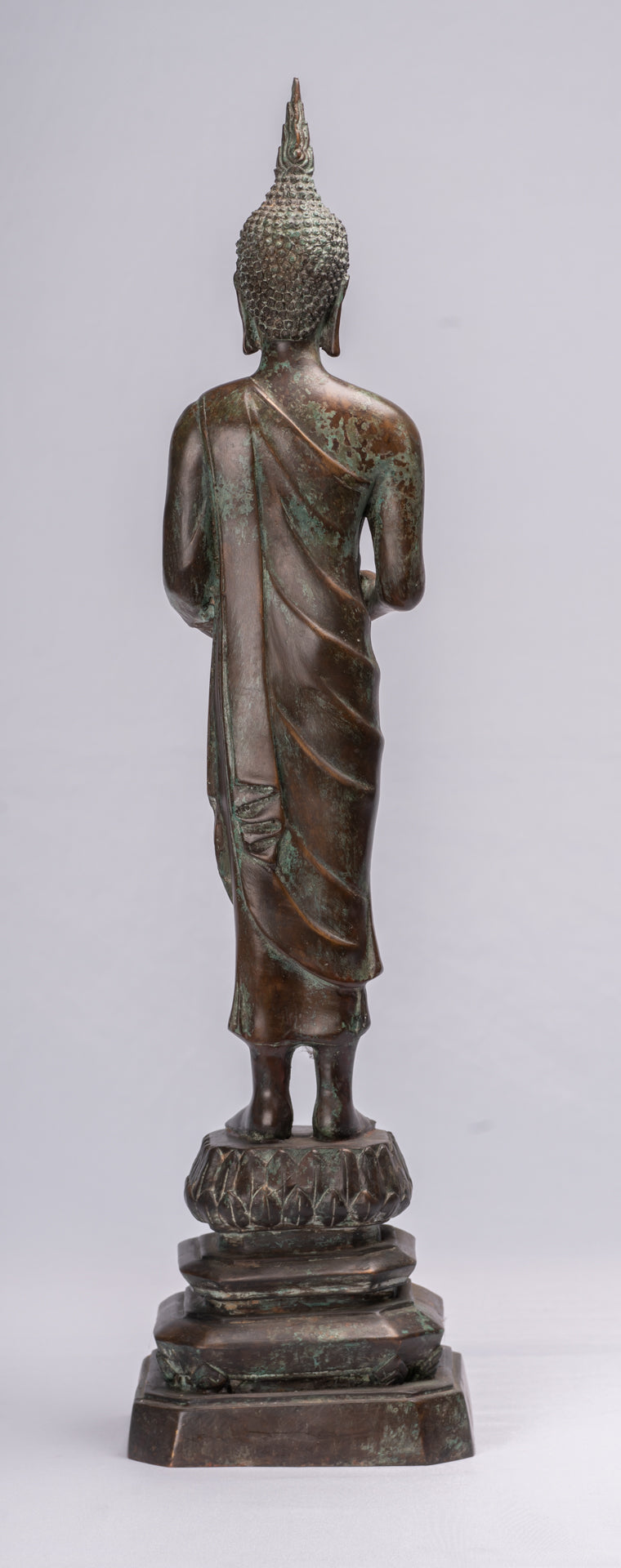 Buddha Statue - Antique Thai Style Bronze Charity & Compassion Gautama Buddha Statue - 63cm/25"