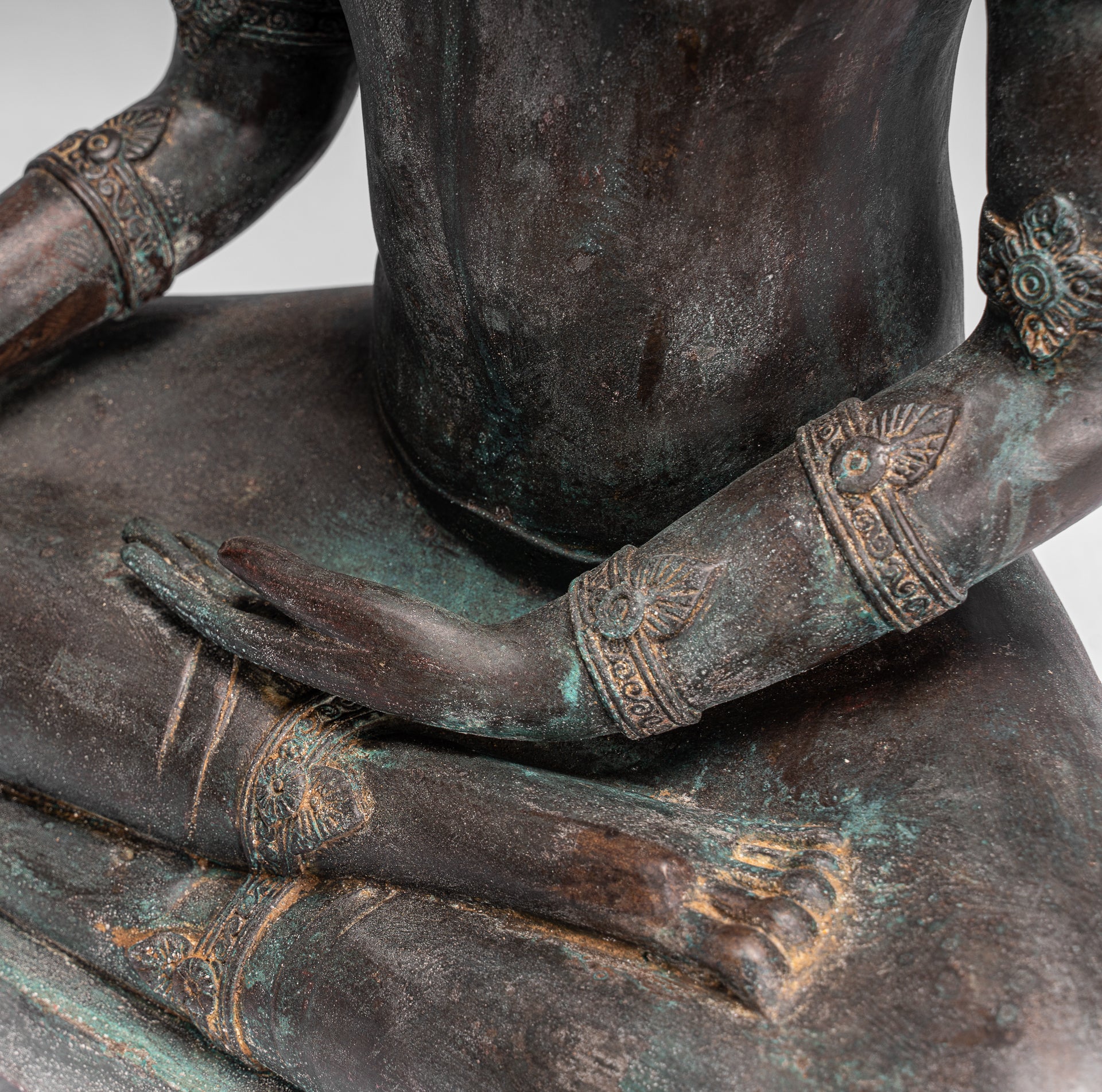 Statua Buddha - Antique Thai Style Ayutthaya STATUE BUDDHA SEDATA - 74 cm/30 "