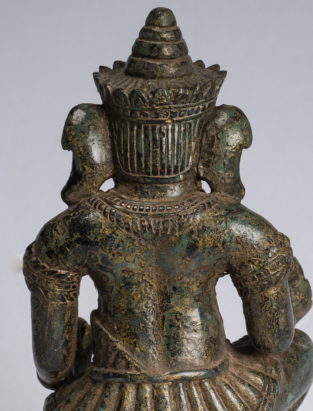 Statue Ganesha-Antique Thai Style Bronze Kneeling Ganesh Statue-18cm/7 "