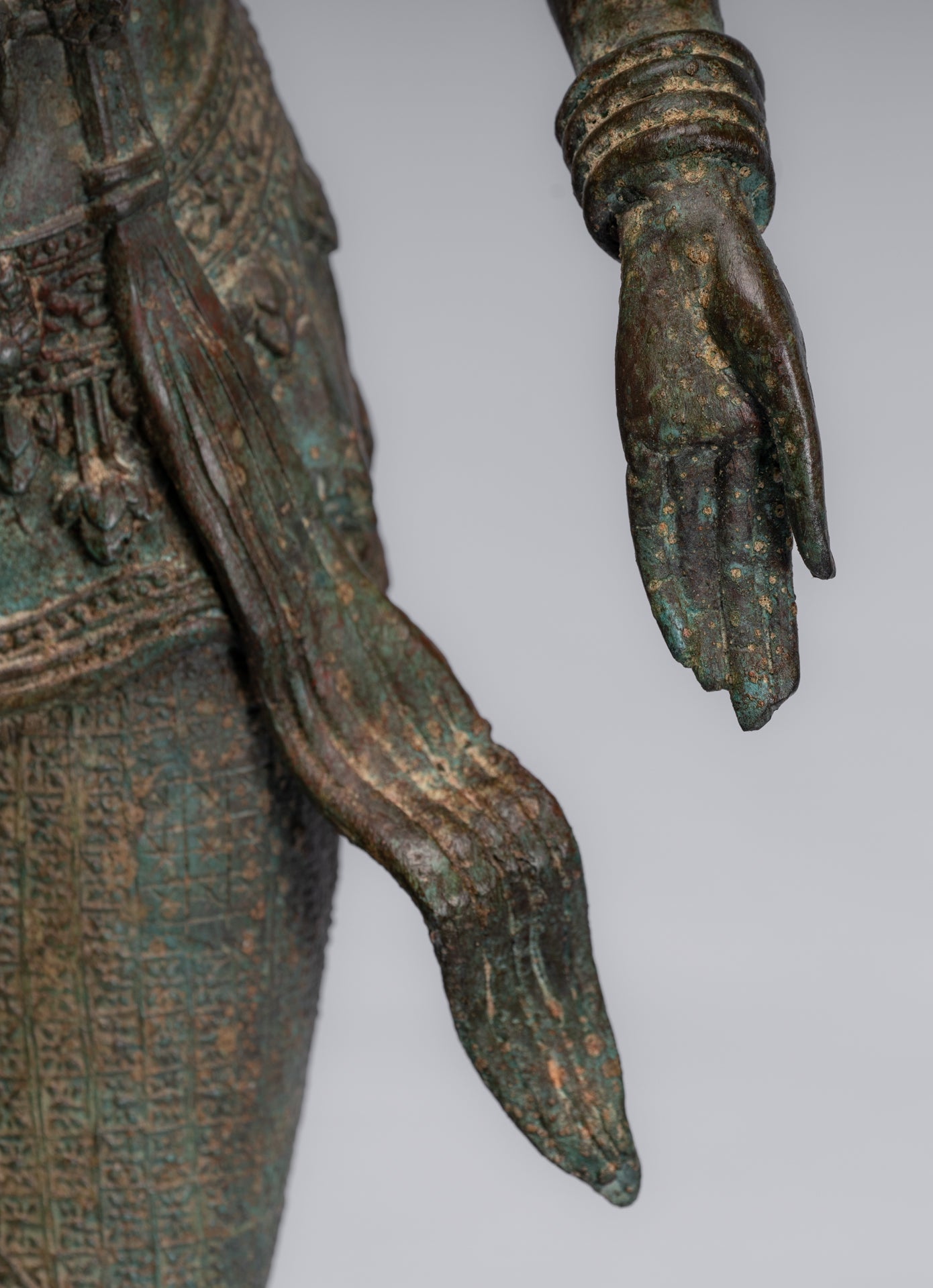 Trimurti Statue-Antique Thai Style Trimurti Shiva Brahma Vishnu Statue-84cm/34 "