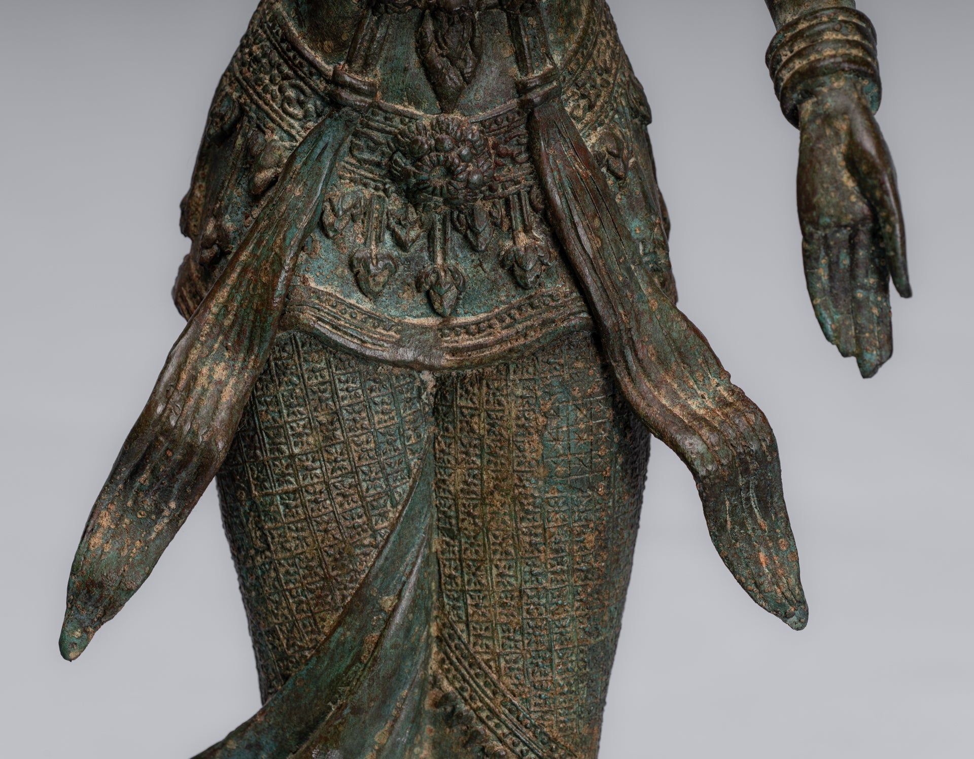 Trimurti Statue-Antique Thai Style Trimurti Shiva Brahma Vishnu Statue-84cm/34 "