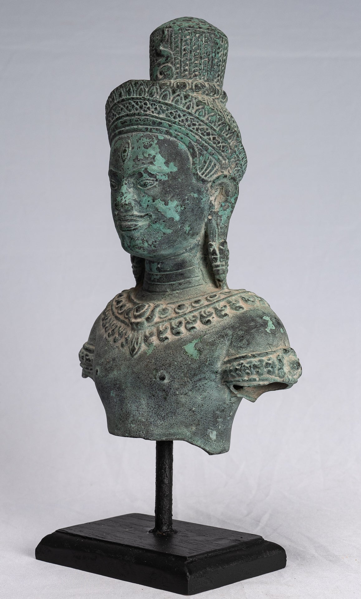 Estatua de Shiva - Estatua de Torso shiva montado en bronce de estilo khmer