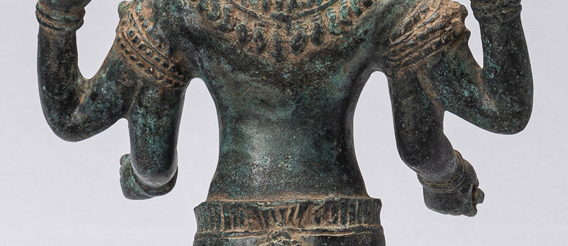 ShivaStatue - Statue de Shiva de style Khmer antique en bronze de style Koh Ker - 44 cm/18"