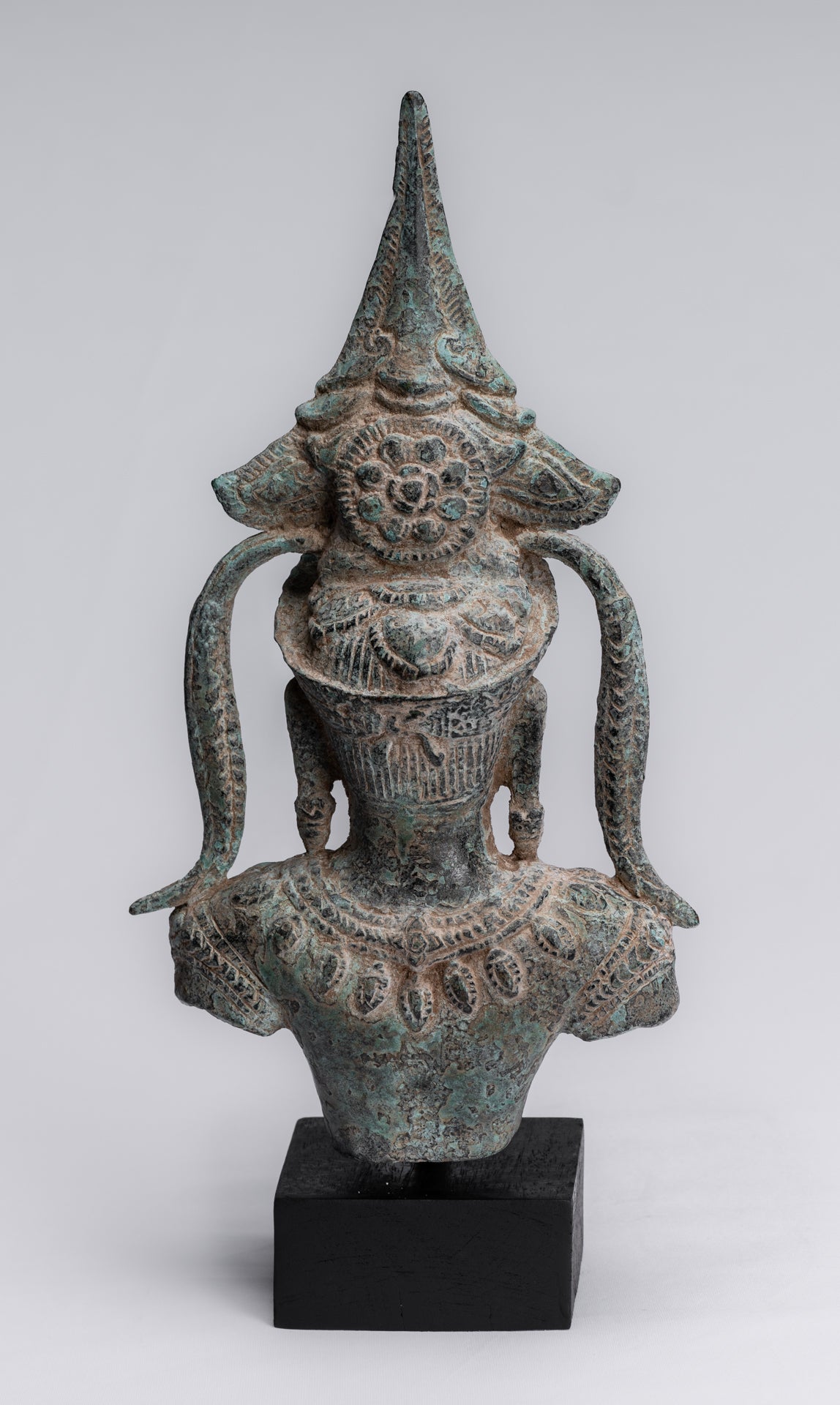 Bronzo antico Khmer Bronzo Angkor Wat Apsara Torso o Statua di angelo - 34 cm/14 "