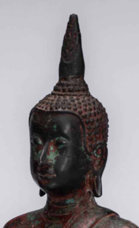 Statue Buddha - Antique Sukhothai Style Thai Enlightenment Statue Buddha - 24 cm/10 "