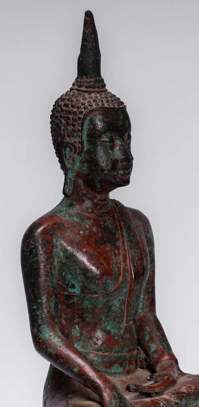 Statue Buddha - Antique Sukhothai Style Thai Enlightenment Statue Buddha - 24 cm/10 "