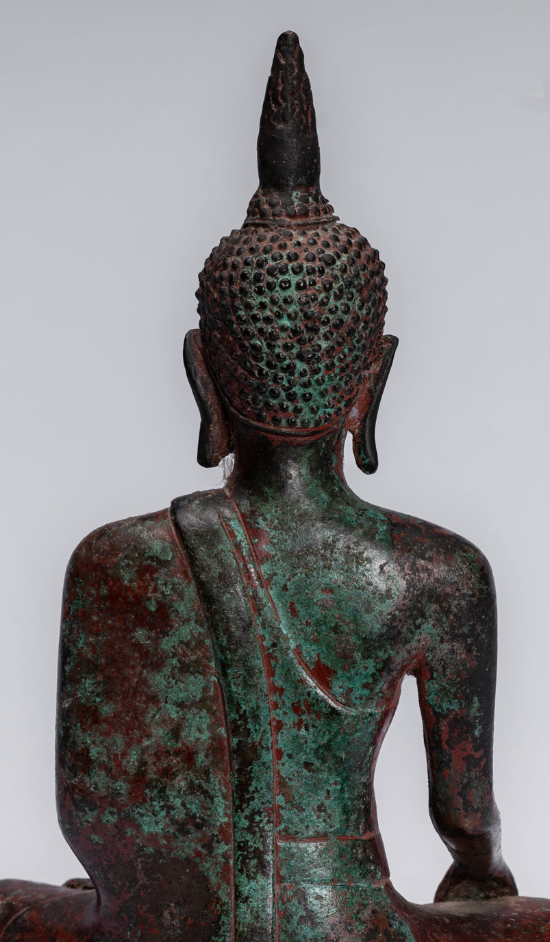 Statue Buddha - Antique Sukhothai Style Thai Enlightenment Statue Buddha - 24 cm/10 "