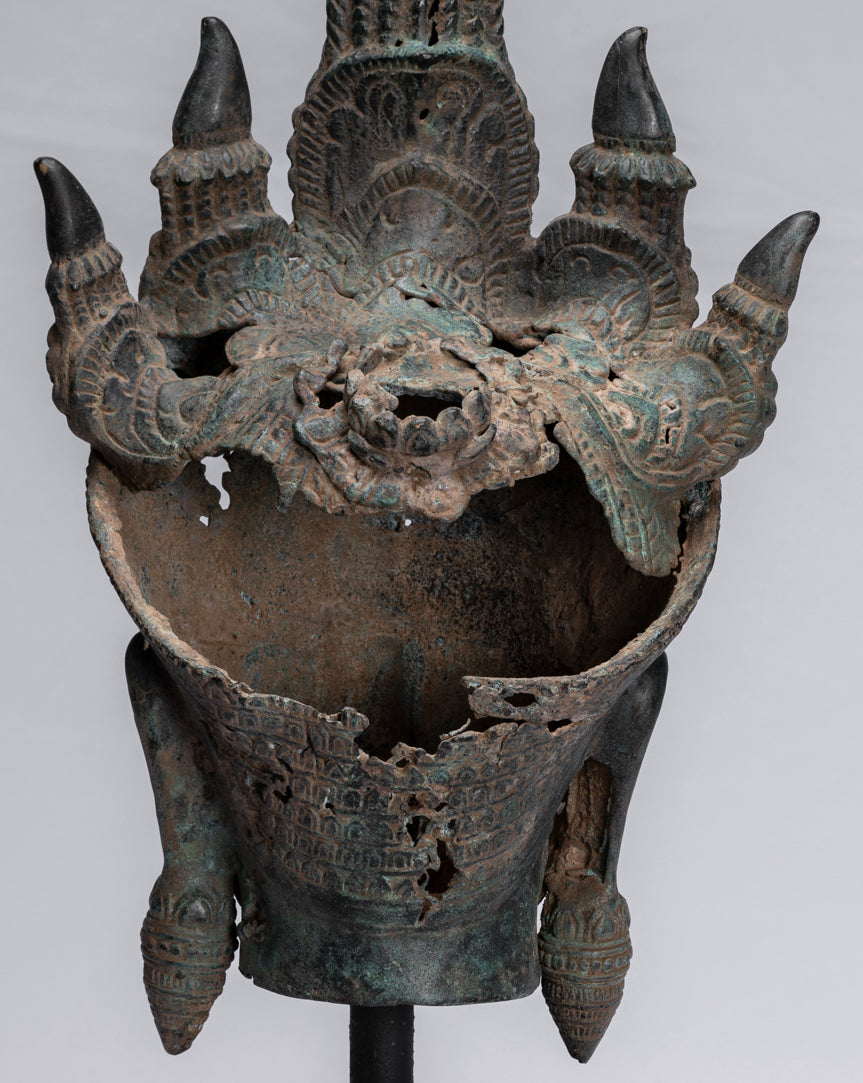 Antique Khmer Style Bronze Angkor Wat Apsara Torso ou Angel Statue-57cm/23 "
