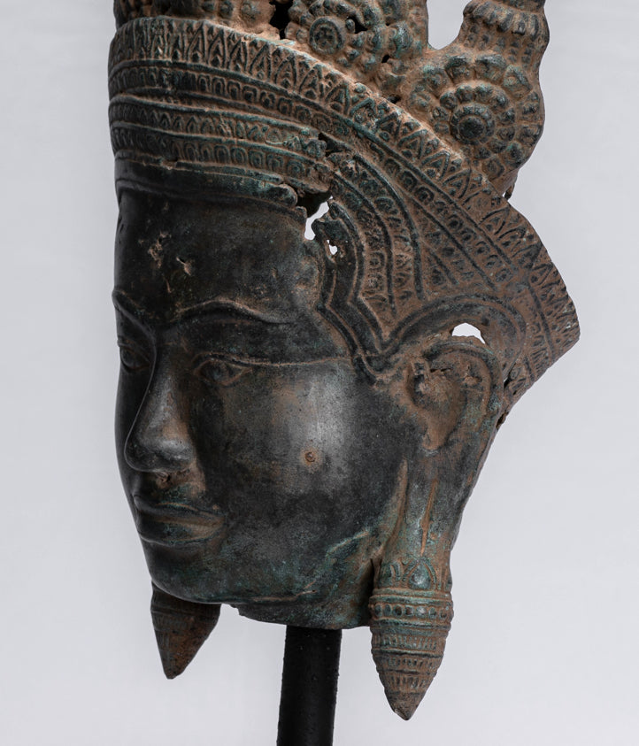 Antique Khmer Style Bronze Angkor Wat Apsara Torso ou Angel Statue-57cm/23 "