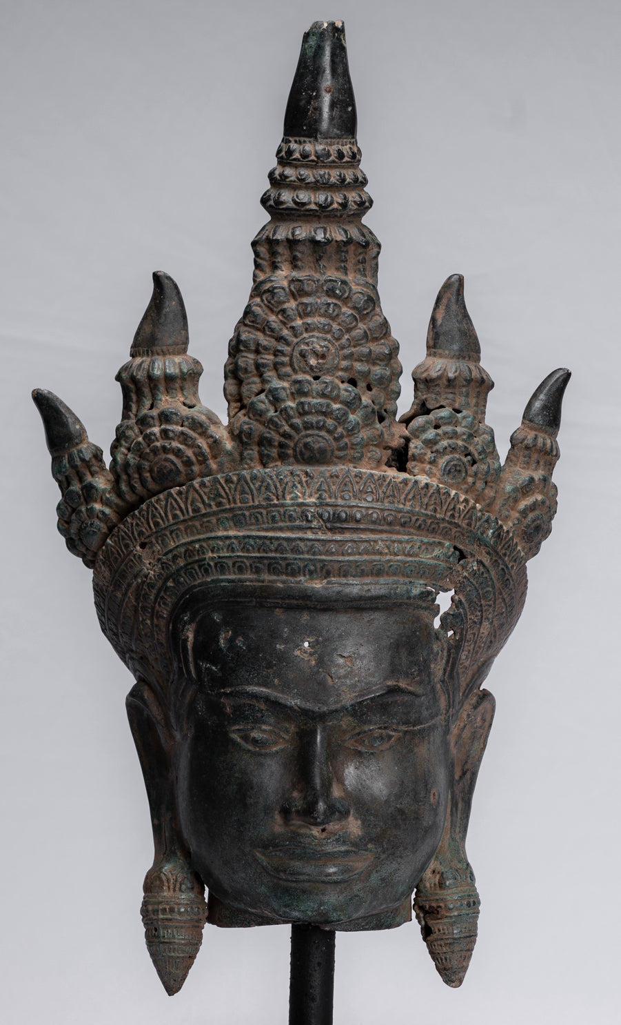 Antique Khmer Style Bronze Angkor Wat Apsara Torso ou Angel Statue-57cm/23 "
