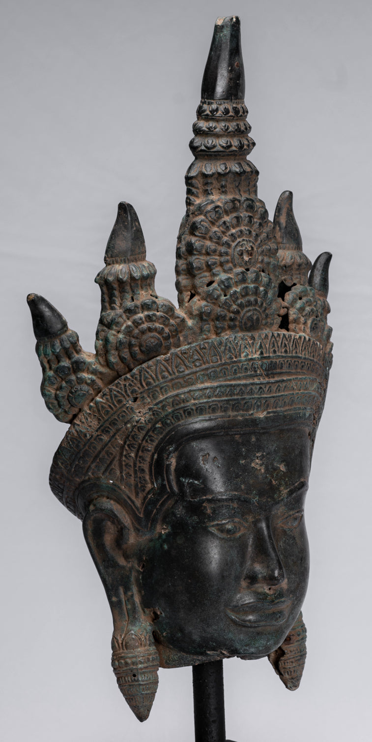 Antique Khmer Style Bronze Angkor Wat Apsara Torso ou Angel Statue-57cm/23 "