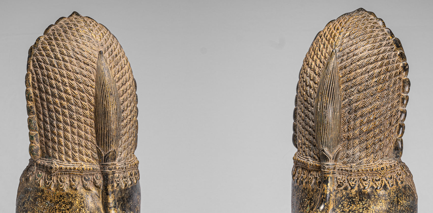 Antique Temple Bronze Temple Guardians o Lions (coppia) - 72cm/29 "