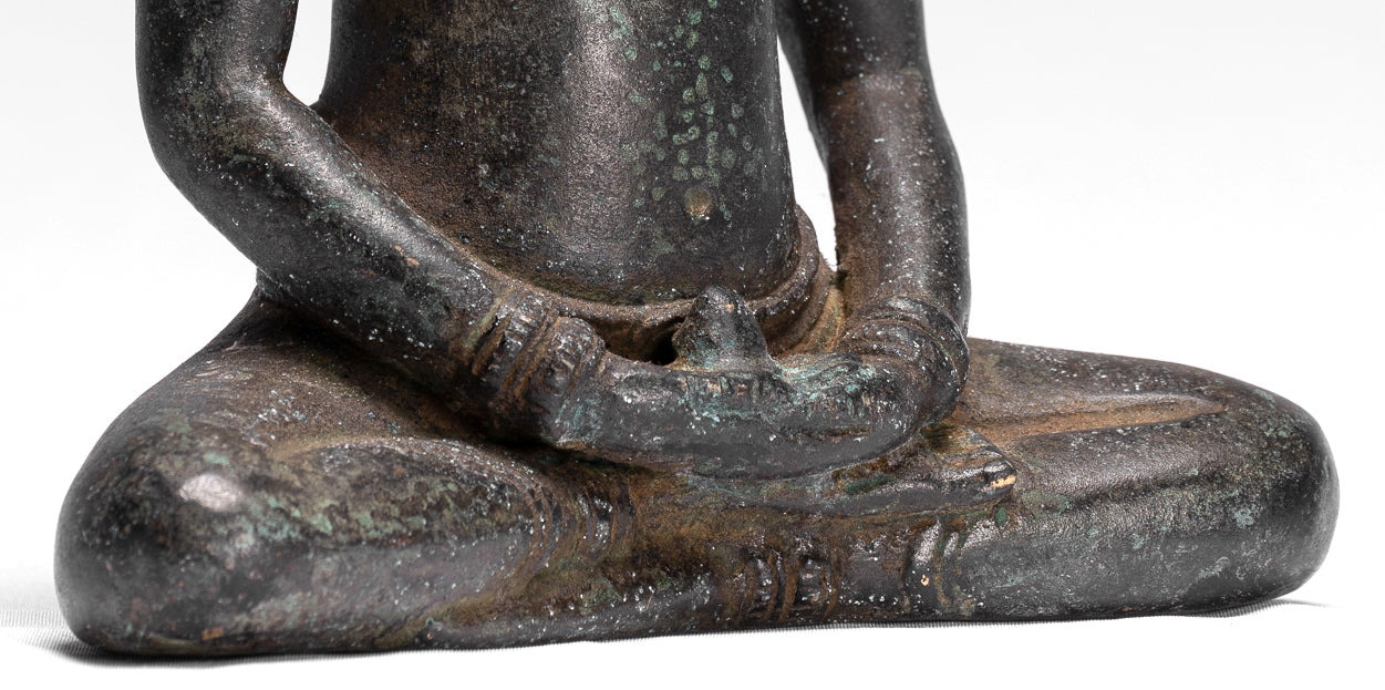 Statue de Bouddha – Statue de Bouddha Baphuon de méditation de style khmer antique – 19 cm.