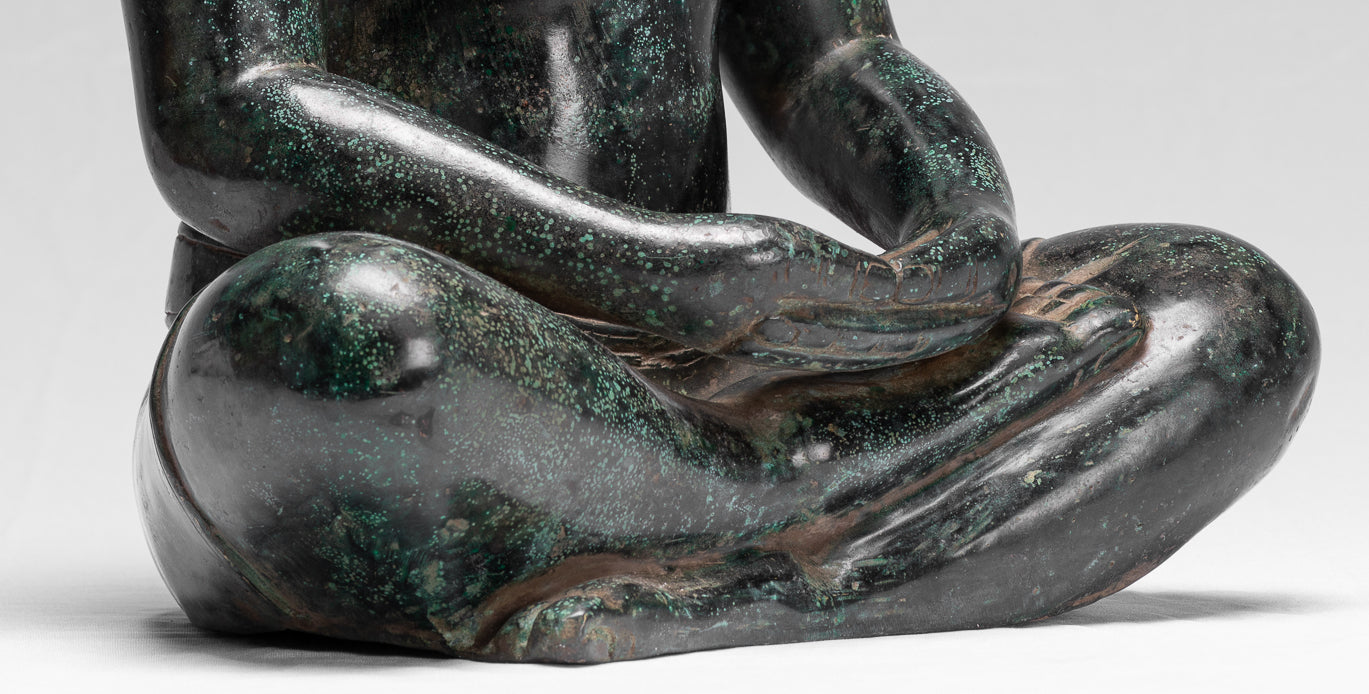 Estatua de Jayavarman VII de estilo Jayavarman VII estilo antiguo Jayavarman VII - 38 cm/15 "