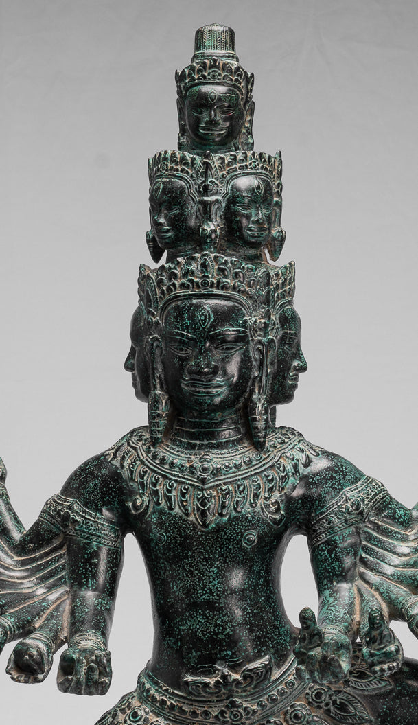 Antique Khmer Style in piedi Bronzo Angkor Wat Hevajra Statue - 86 cm/34 "di altezza