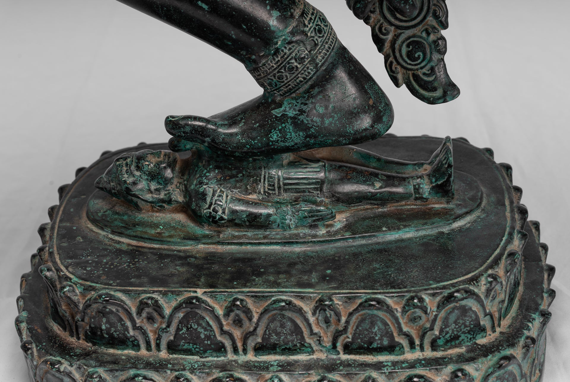 Antique Khmer Style in piedi Bronzo Angkor Wat Hevajra Statue - 86 cm/34 "di altezza