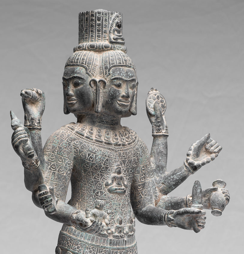 Statue antique khmer Style bronze Bay station lokeshvara - 53 CM / 21 pouces