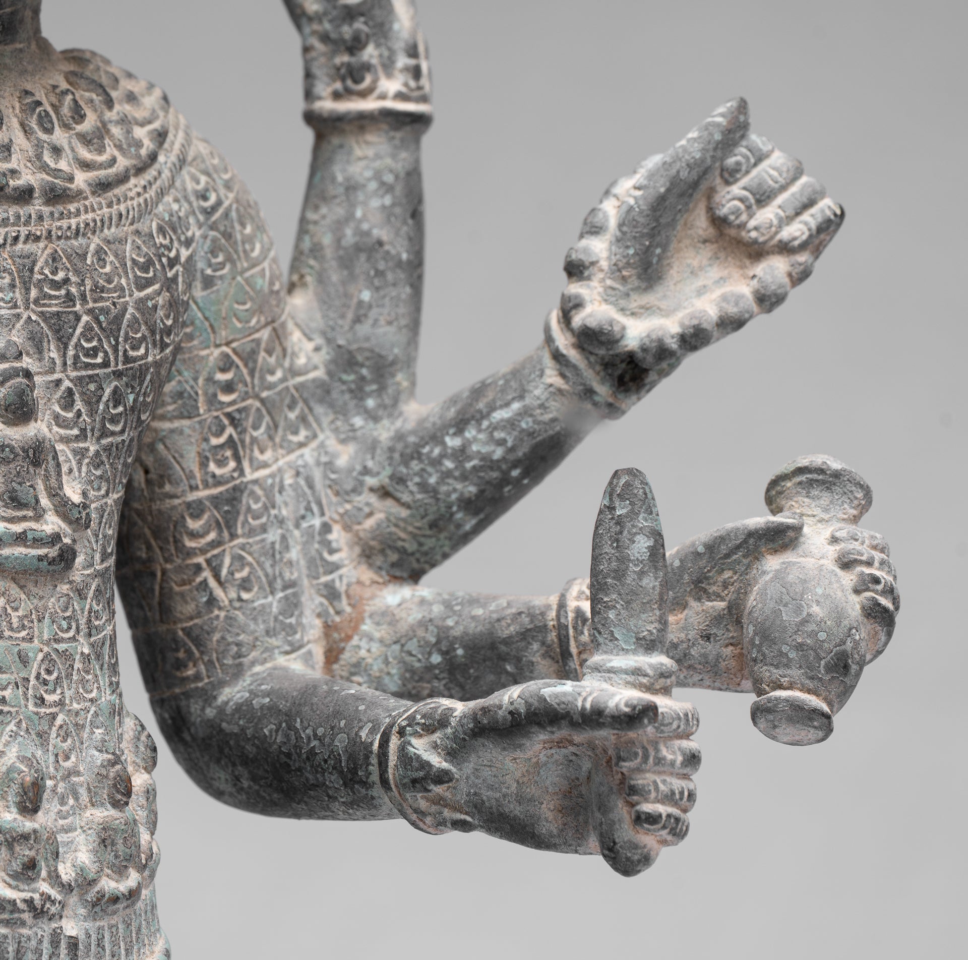 Statue antique khmer Style bronze Bay station lokeshvara - 53 CM / 21 pouces