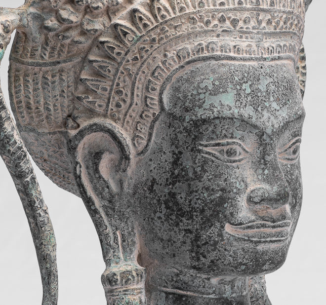 Apsara-Antique Khmer Style Bronze Angkor Wat Apsara or Angel Statue-39cm/16 "