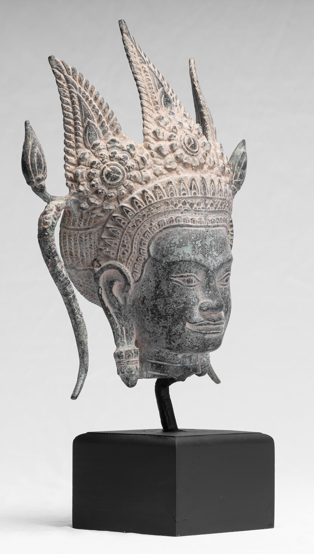 Apsara-Antique Khmer Style Bronze Angkor Wat Apsara or Angel Statue-39cm/16 "