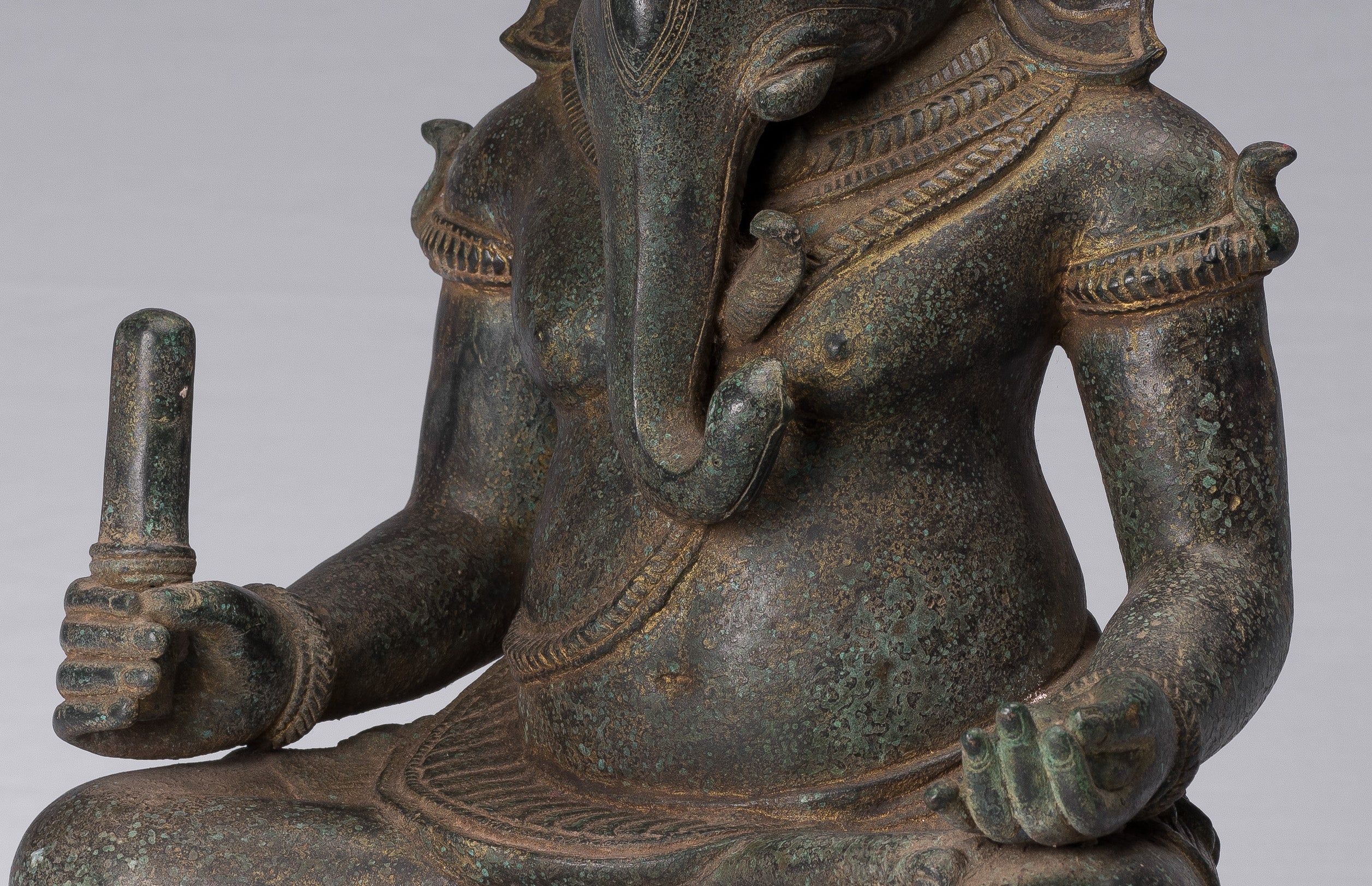 Estatua de Ganesha - Estatua de Ganesh Sented Ganesh Style JMER Sentada - 38 cm/15 "