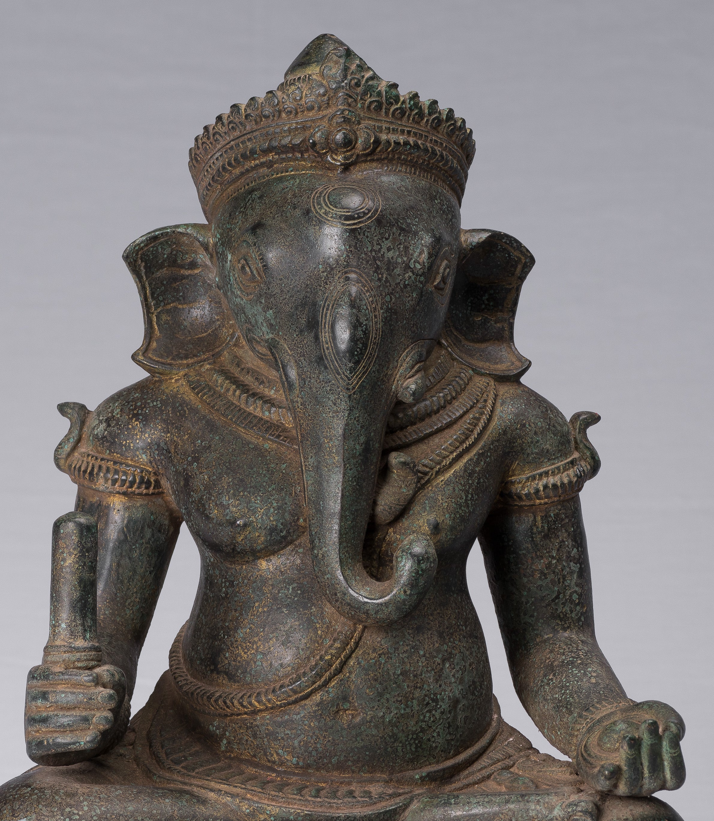 Estatua de Ganesha - Estatua de Ganesh Sented Ganesh Style JMER Sentada - 38 cm/15 "