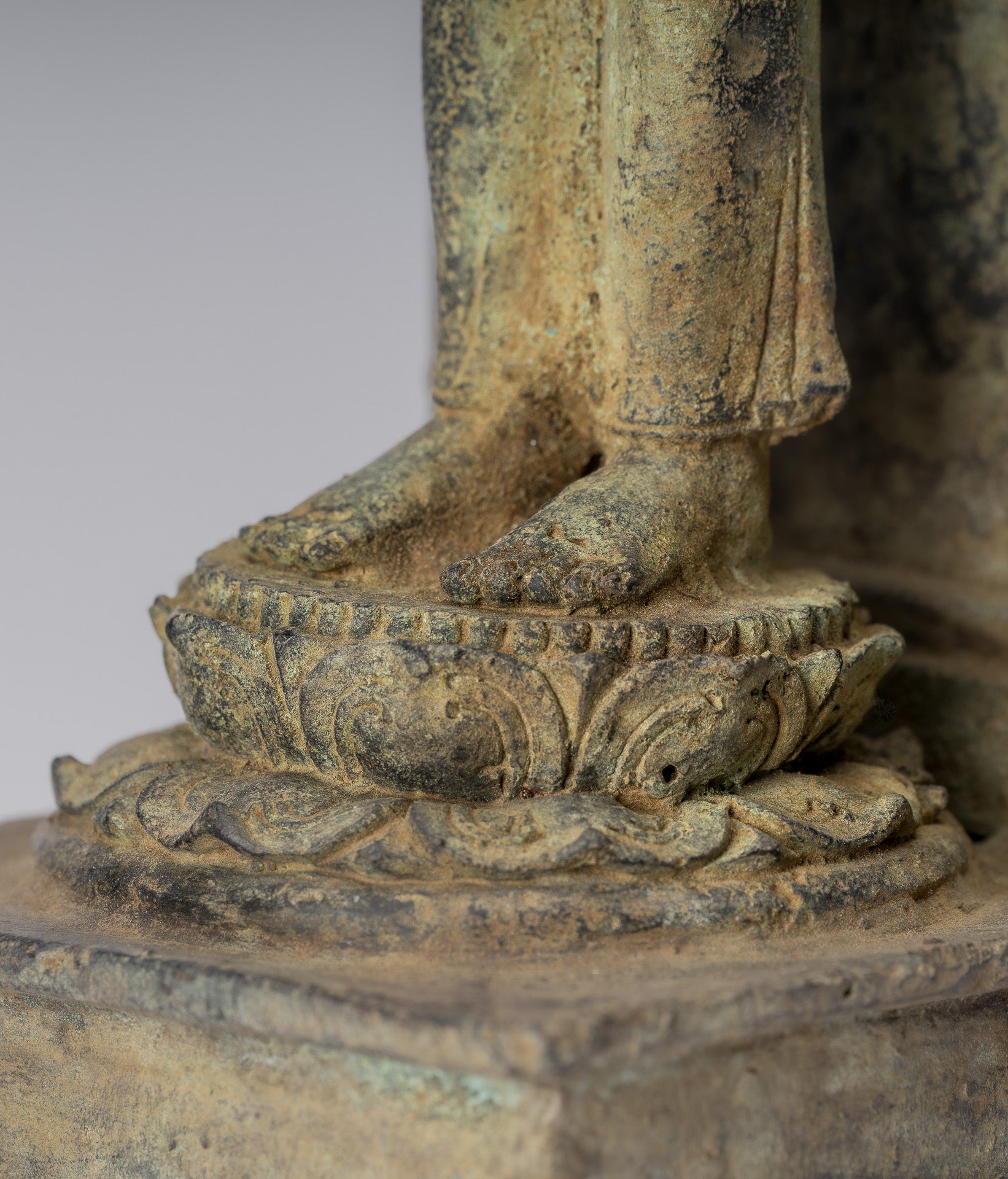 Lokeshvara - Antique Indonesian Style Majapahit Standing Bronze Lokeshvara Statue - 37cm/15"