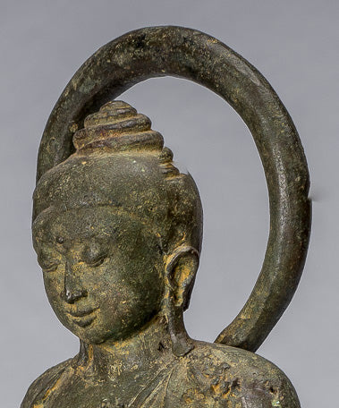 Buddha Statue - Masterpiece Antique Indonesian Style Bronze Javanese Amitabha Buddha - 42cm/17"