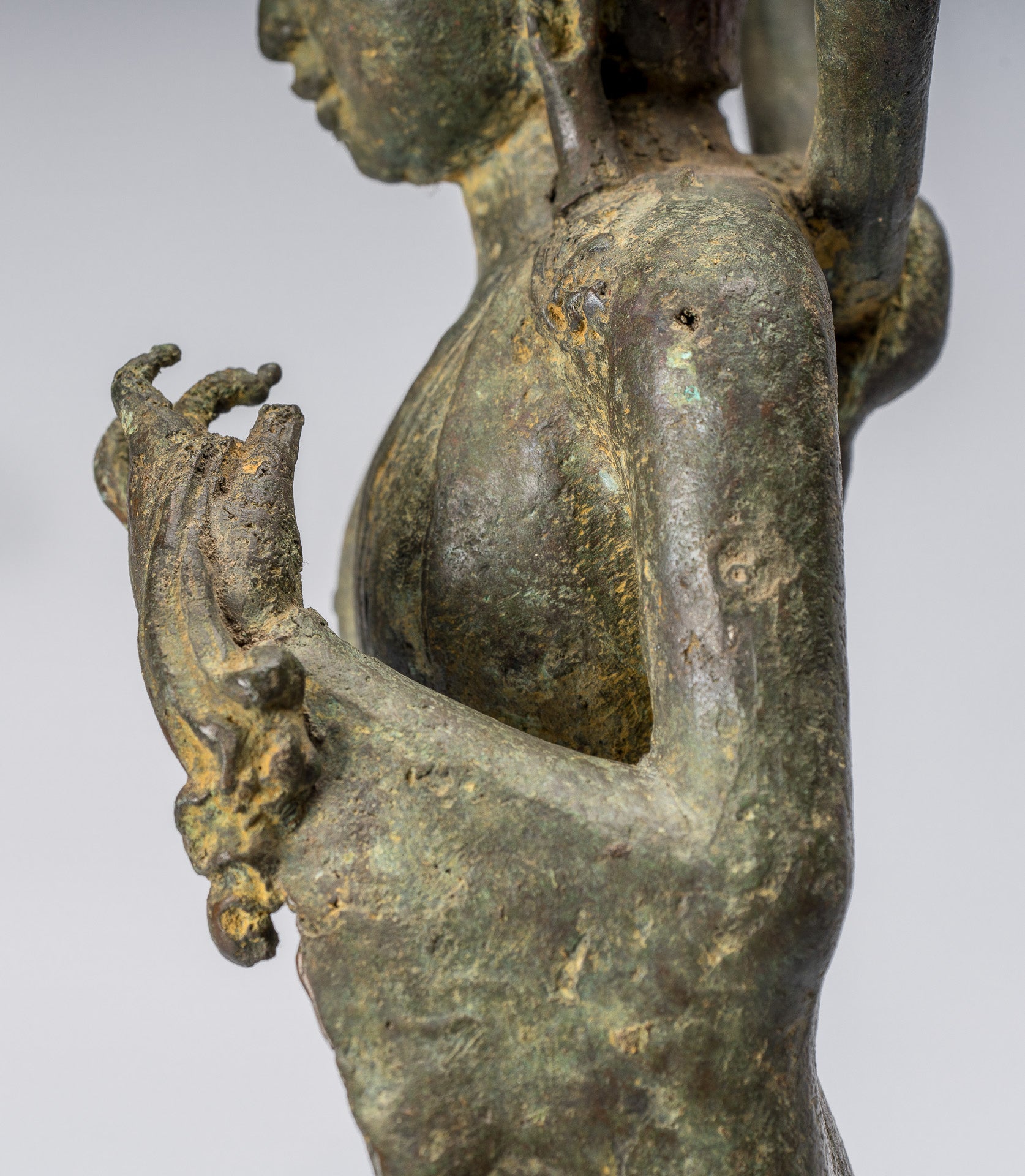 Buddha Statue - Masterpiece Antique Indonesian Style Bronze Javanese Amitabha Buddha - 42cm/17"