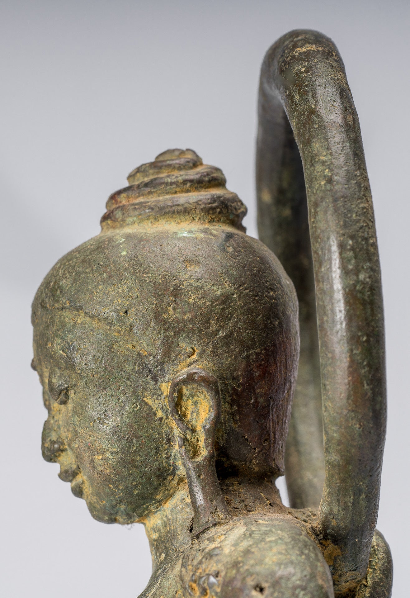 Buddha Statue - Masterpiece Antique Indonesian Style Bronze Javanese Amitabha Buddha - 42cm/17"