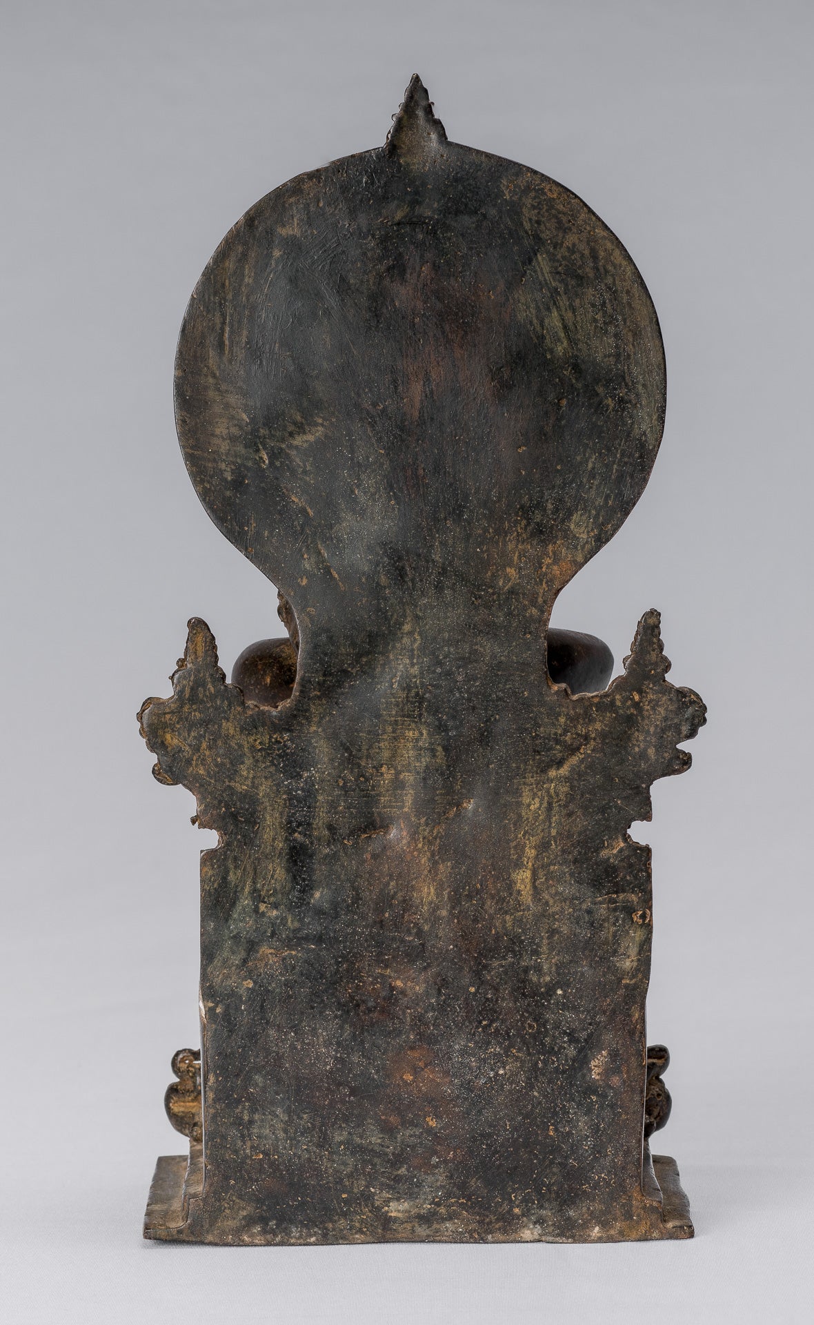 Estatua de Buda - Estilo indonesio antiguo de bronce sentado Javanese Buda - 28 cm/11 "