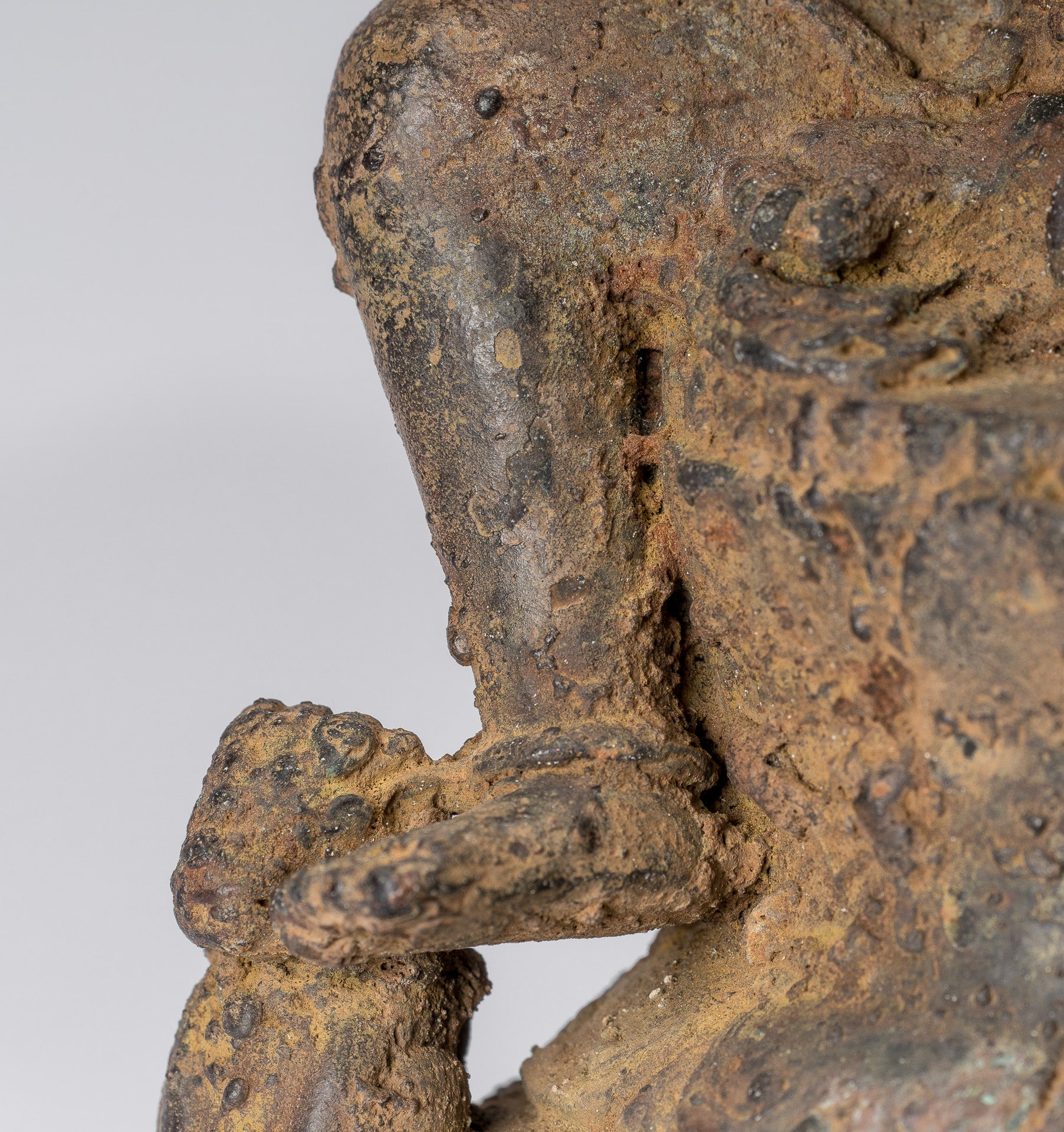 Estatua de Ganesha - Estatua de Ganesha de bronce de estilo javanés antiguo - 25 cm/10 "